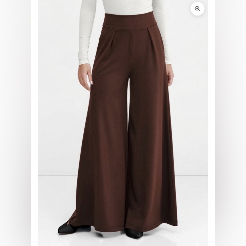 Petra Wide Leg Brown Palazzo Pants